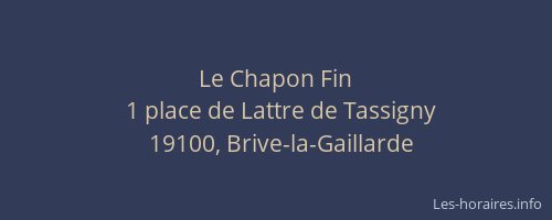 Le Chapon Fin