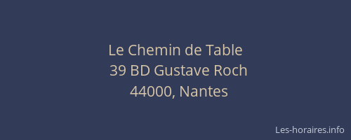 Le Chemin de Table