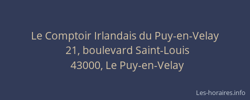 Le Comptoir Irlandais du Puy-en-Velay