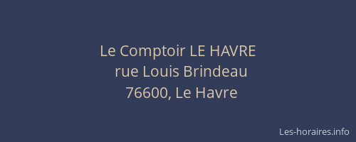 Le Comptoir LE HAVRE