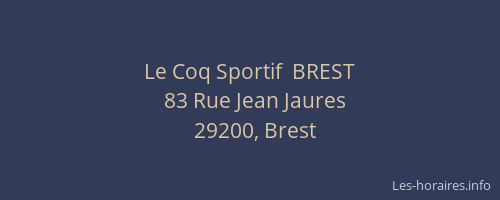 Le Coq Sportif  BREST