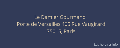 Le Damier Gourmand