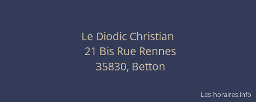 Le Diodic Christian