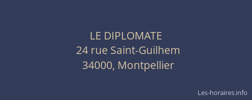 LE DIPLOMATE