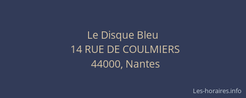 Le Disque Bleu