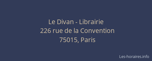 Le Divan - Librairie