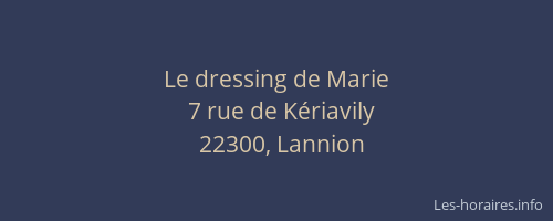 Le dressing de Marie
