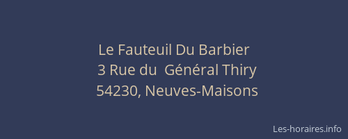Le Fauteuil Du Barbier