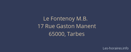 Le Fontenoy M.B.