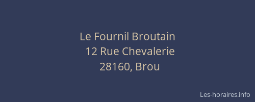 Le Fournil Broutain