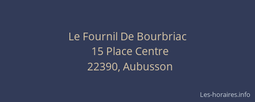 Le Fournil De Bourbriac