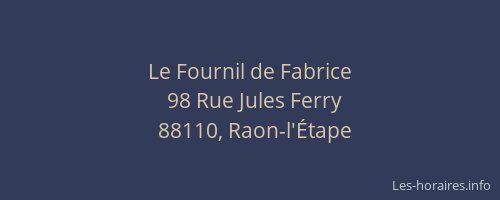 Le Fournil de Fabrice