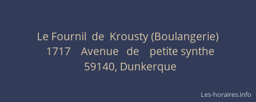 Le Fournil  de  Krousty (Boulangerie)