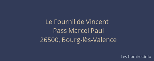 Le Fournil de Vincent
