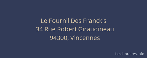 Le Fournil Des Franck's