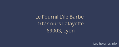 Le Fournil L'ile Barbe