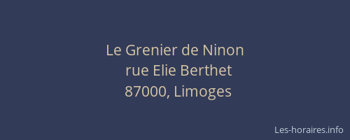 Le Grenier de Ninon