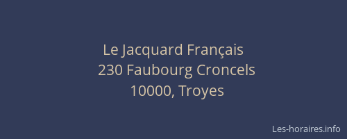 Le Jacquard Français