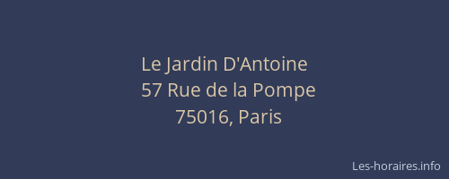 Le Jardin D'Antoine