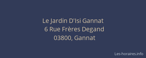 Le Jardin D'Isi Gannat