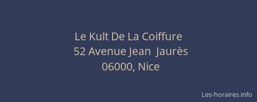 Le Kult De La Coiffure