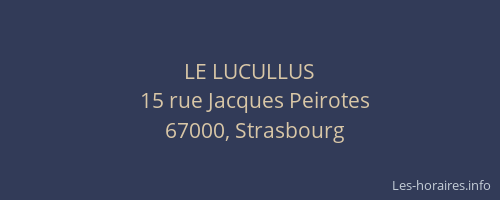 LE LUCULLUS