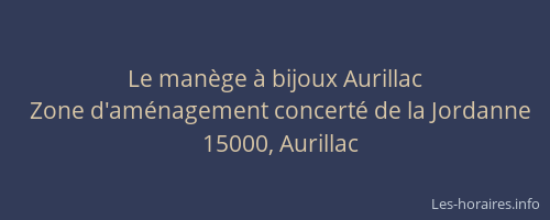 Le manège à bijoux Aurillac