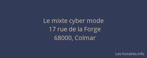 Le mixte cyber mode