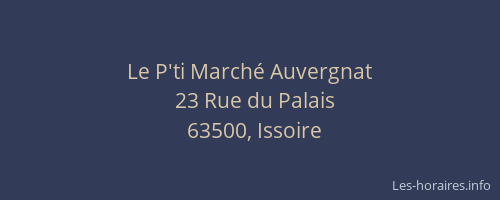 Le P'ti Marché Auvergnat