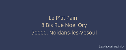 Le P'tit Pain