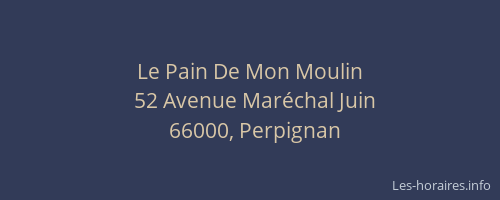 Le Pain De Mon Moulin
