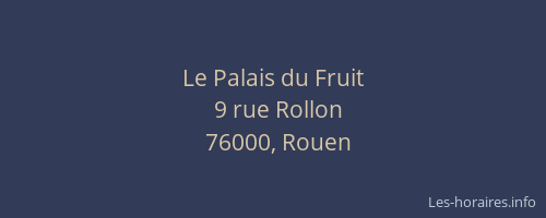 Le Palais du Fruit