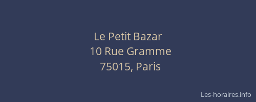 Le Petit Bazar