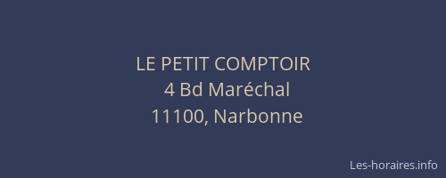 LE PETIT COMPTOIR