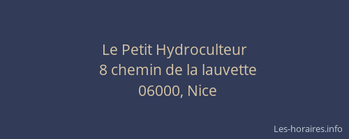 Le Petit Hydroculteur