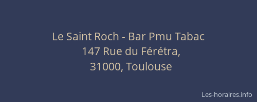 Le Saint Roch - Bar Pmu Tabac