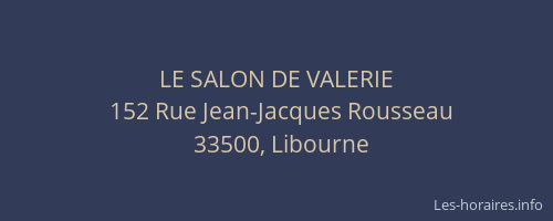 LE SALON DE VALERIE