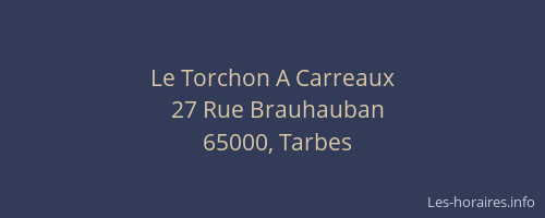 Le Torchon A Carreaux