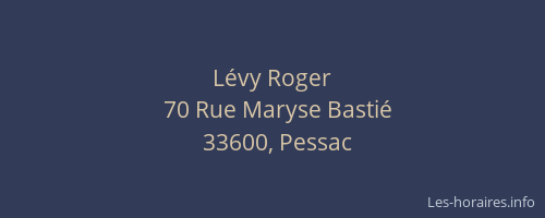 Lévy Roger