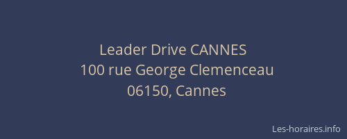 Leader Drive CANNES
