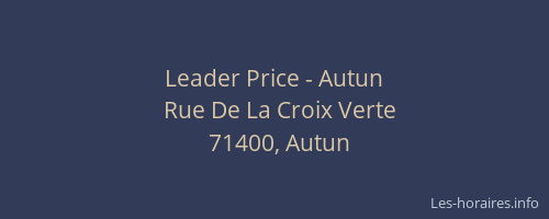 Leader Price - Autun
