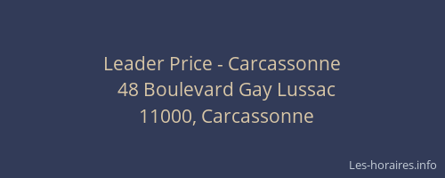 Leader Price - Carcassonne