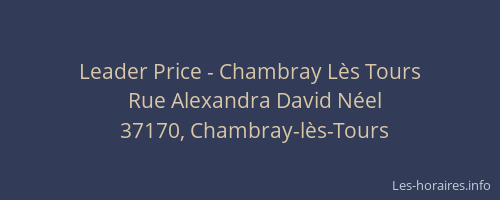 Leader Price - Chambray Lès Tours