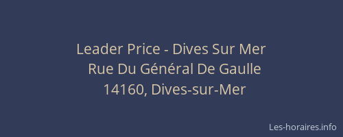 Leader Price - Dives Sur Mer