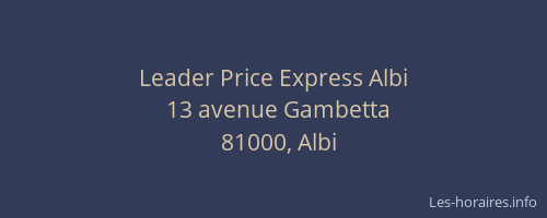 Leader Price Express Albi