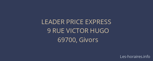 LEADER PRICE EXPRESS