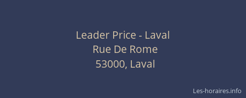 Leader Price - Laval