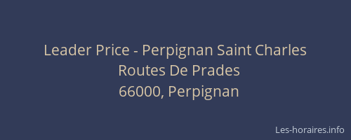 Leader Price - Perpignan Saint Charles