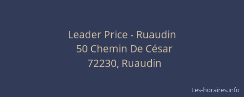Leader Price - Ruaudin