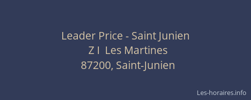 Leader Price - Saint Junien